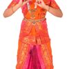Bharatnatyam Readymade Costume / Dress Orange And Pink