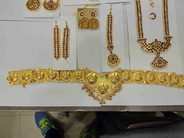 Diamond Studded Bharatanatyam Temple Jewellery
