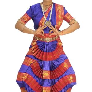 Bharatanatyam Economic Costume Readymade Purpal color